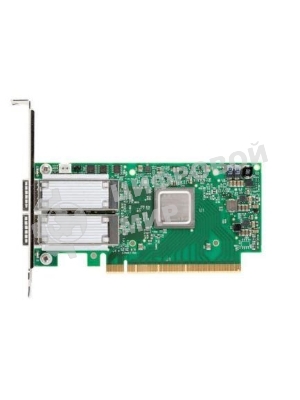Плата сетевого контроллера MELLANOX ConnectX-5 VPI adapter card, EDR IB (100Gb/s) and 100GbE, dual-port QSFP28, PCIe3.0 x16, tall bracket, ROHS R6