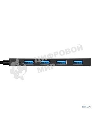 USB-концентратор 4-в-1 ExeGate DUB-4P/3 (кабель-адаптер USB3.0 --> 4xUSB3.0, Plug&Play, черный)