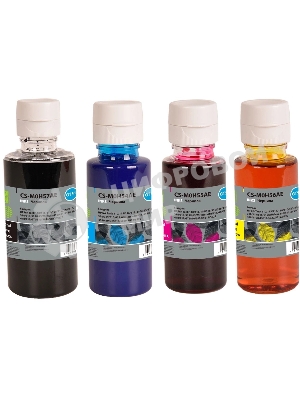 Чернила Cactus CS-GT51/GT52SET (1х90 мл, 3х70 мл) голубой/пурпурный/желтый/черный набор для HP Ink Tank 110/115/116/118/310/315/316/318/319/515/615;Wireless 410/411/415/416/418/419;GT 5810/5820/5812/5822