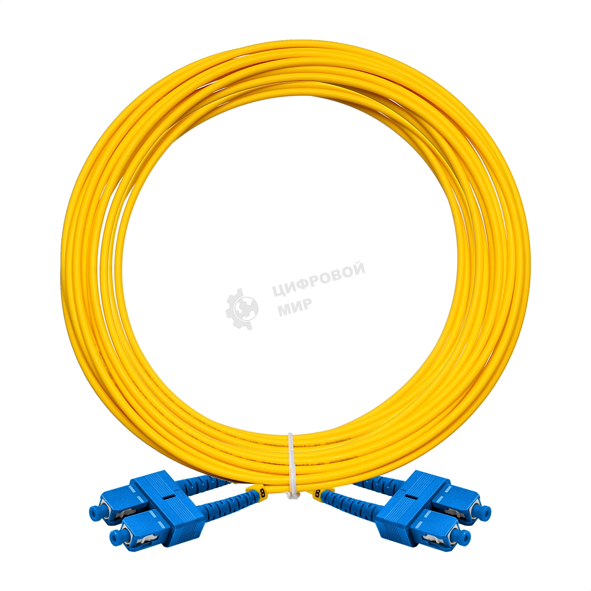 Патч-корд волоконно-оптический ExeGate FC-D-9-SC-SC-10M-LSZH (Шнур ВО SM 9/125 (OS2/G.652.D), SC/UPC-SC/UPC, Duplex, LSZH, 10м)