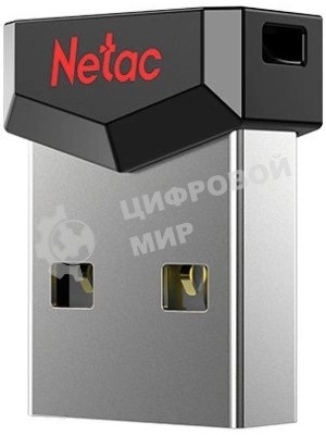 Флешка USB Netac UM81 (NT03UM81N-004G-20BK), 4Gb, USB 2.0, R/W 30/10, черный/красный
