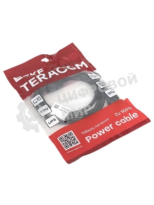 Кабель питания TERACOM для PDU IEC 60320 C13 - IEC 60320 C14 сечение 3x1.5мм2 250В 10A длина 2.0 метра