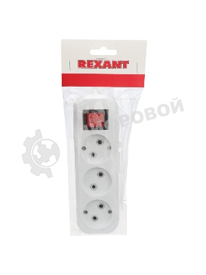 Колодка Rexant 3 гнезда с заземлением 11-8704