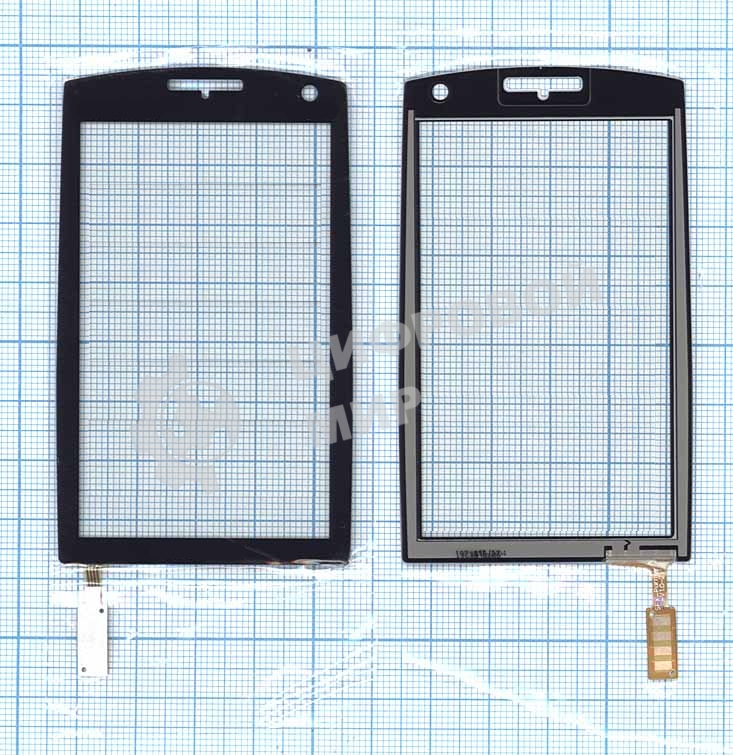 Сенсорное стекло (тачскрин) для Philips Xenium X815, черное