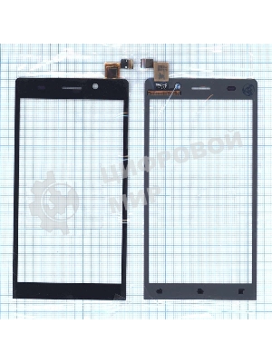 Сенсорное стекло (тачскрин) для Highscreen Thor, черное
