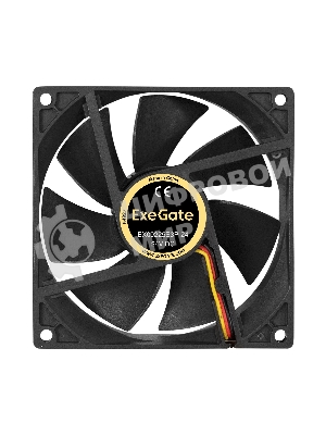 Вентилятор для корпуса ExeGate EX09225S3P-24 черный, 92 мм, 2800 об/мин, 34 дБ, 3 pin
