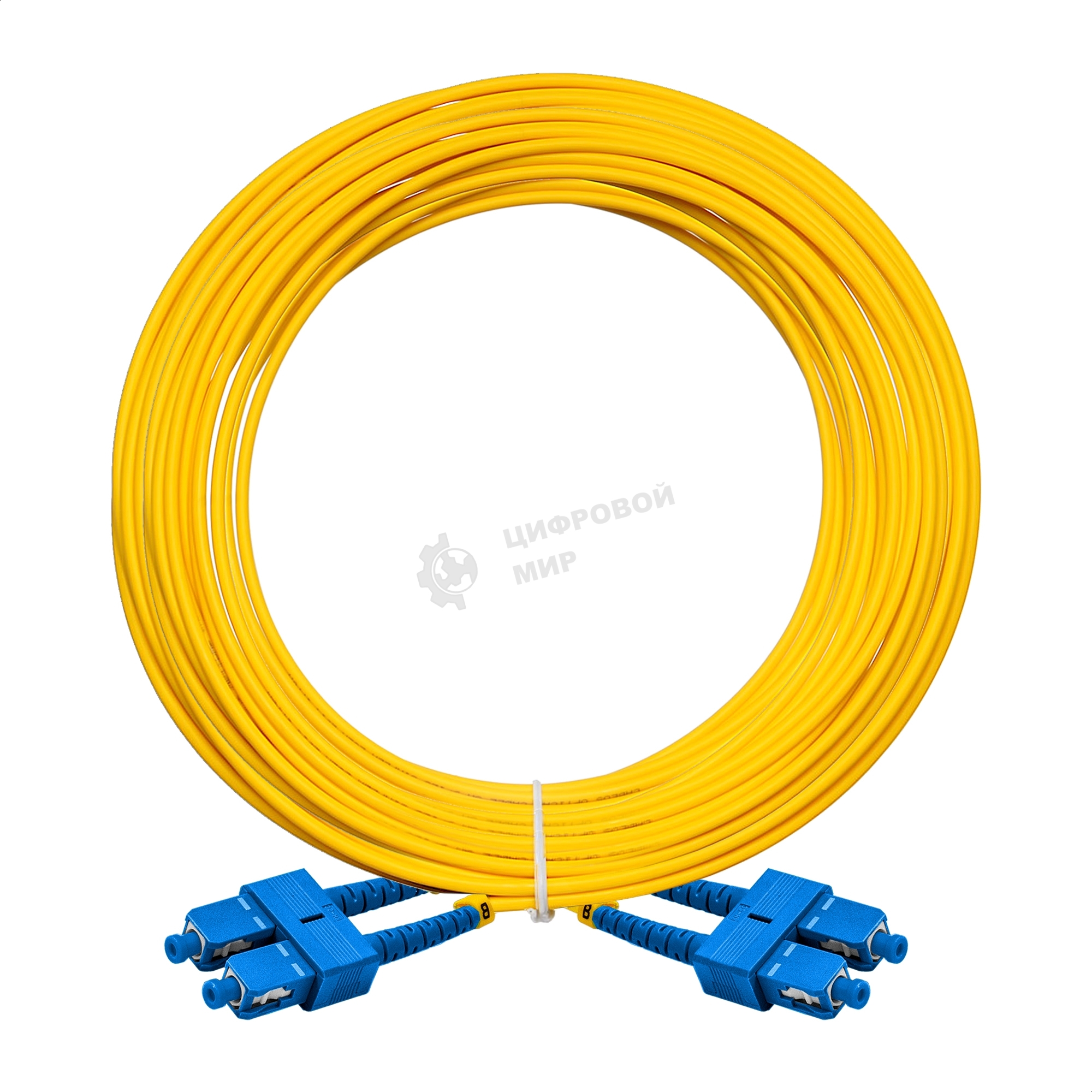 Патч-корд волоконно-оптический ExeGate FC-D-9-SC-SC-15M-LSZH (Шнур ВО SM 9/125 (OS2/G.652.D), SC/UPC-SC/UPC, Duplex, LSZH, 15м)