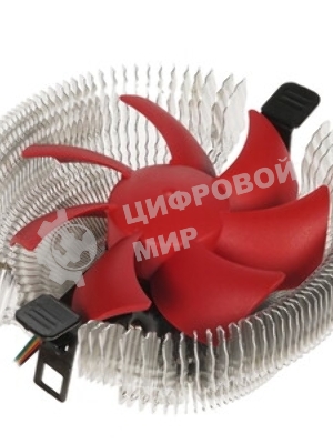 Кулер для процессора Crown CM-91PWM v2 серебристый/красный, 90 мм, алюминий, 2000 об/мин, 20 дБ, 4 pin, 125 Вт, 57 мм