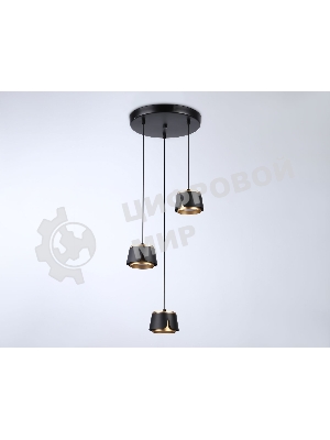 Светильник Ambrella light TN71252/3 BK/GD черный/золото GX53/3 D250*1090
