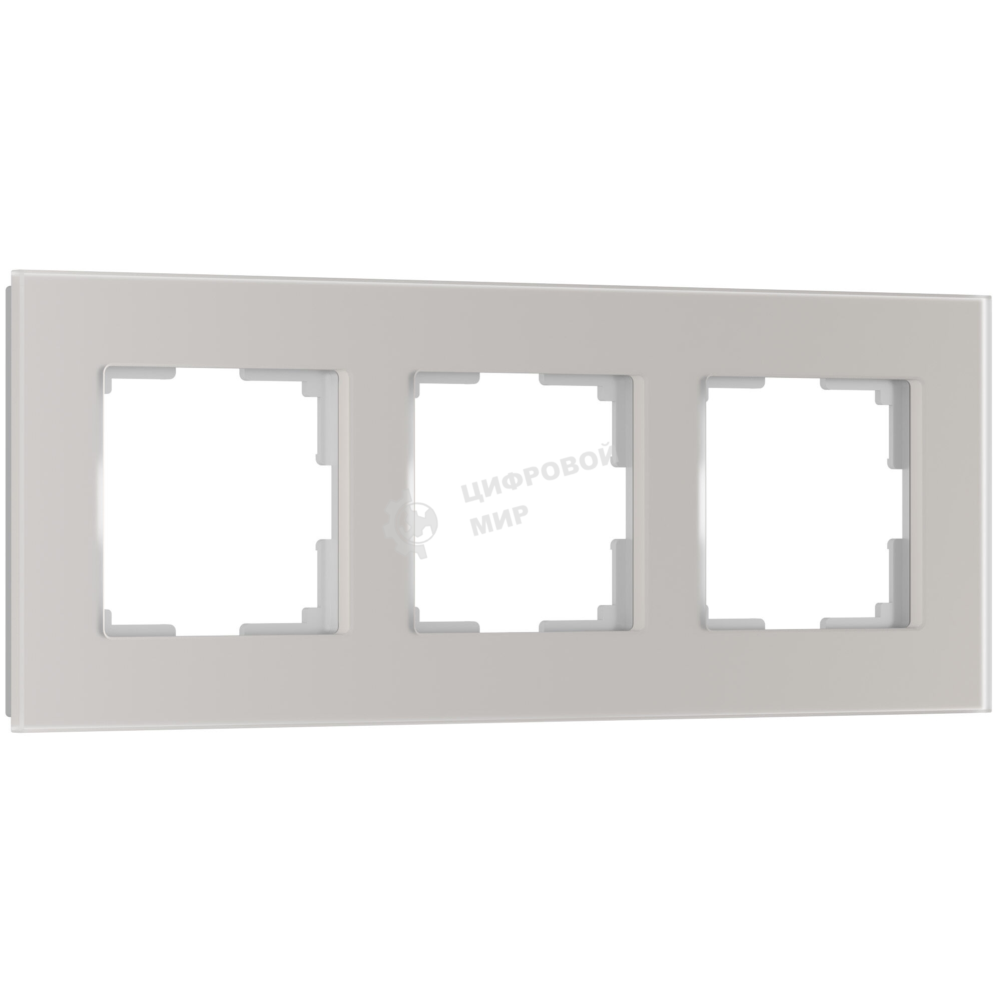 Рамка на 3 поста Senso (дымчатый, стекло soft-touch) W0033117