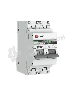 Выключатель автоматический модульный 2п C 32А 4.5кА ВА 47-63 PROxima EKF mcb4763-2-32C-pro