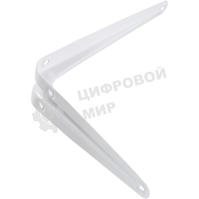 Кронштейн угловой с ребром Сибртех 175 х 225 мм, белый