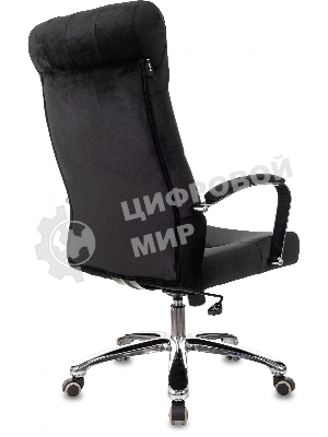 Кресло руководителя Бюрократ T-9928SL Fabric черный Italia Black, крестов. металл хром