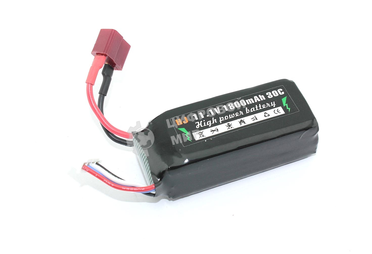Портативный аккумулятор Li-Pol 11.1v 802555 1800mAh разъем T-plug