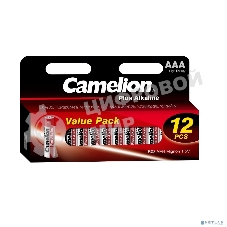 Батарейки Camelion Plus Alkaline BL12 LR03 (LR03-HP12, 1.5В) (12шт. в уп-ке)