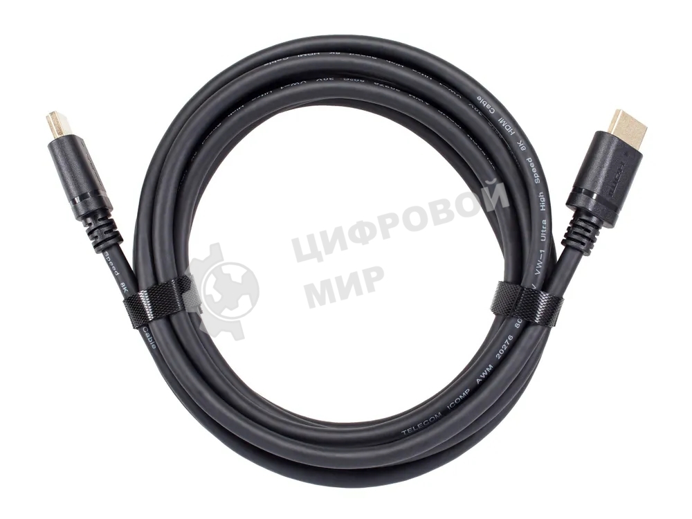 Кабель HDMI 19M/M,ver. 2.1 8KX60Hz (Econom) 3m Telecom TCG245C-3M