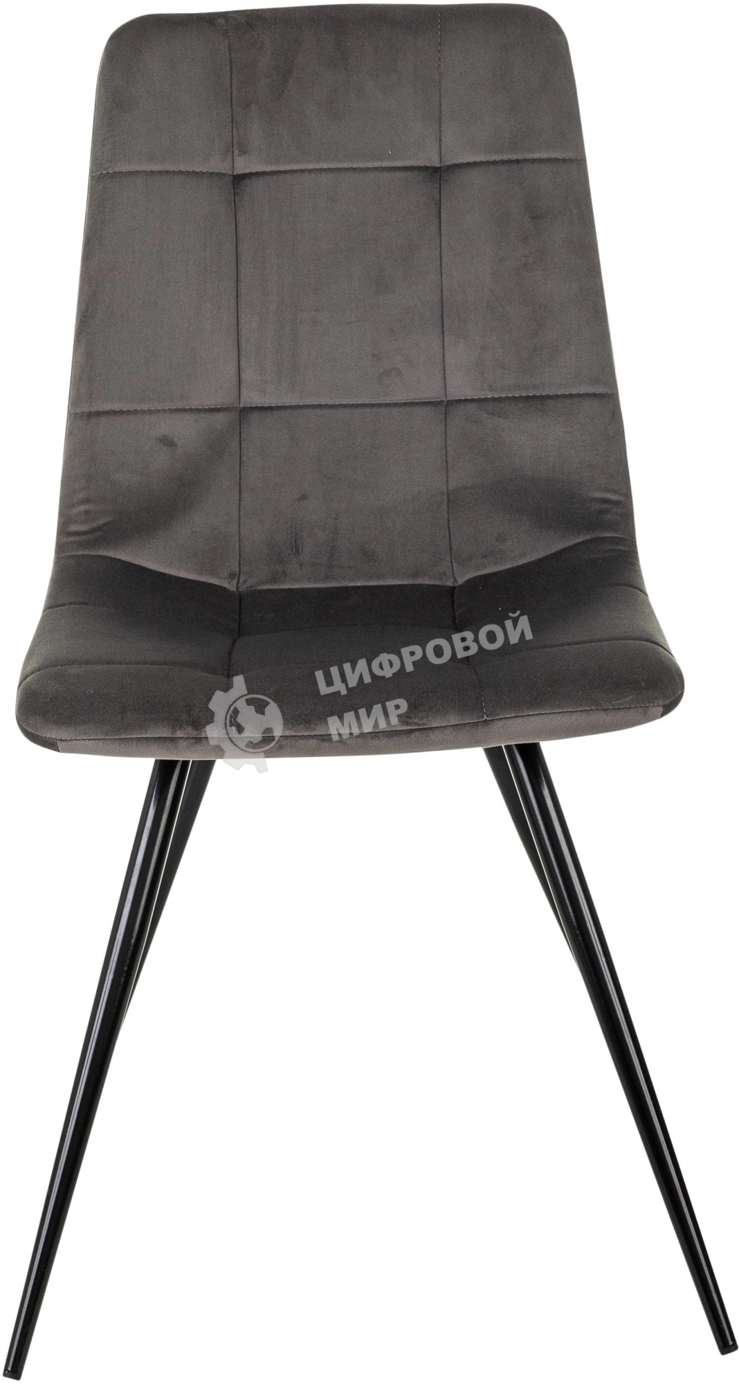 Стул для дома Бюрократ CH-K1_2 комплект 2 шт т. серый Holland 18 металл черный на ножках