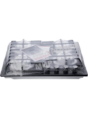 Газовая варочная панель Maunfeld EGHE.64.6CB/G, 4 конфорки, эмалированная сталь, черный