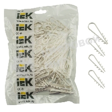 Дюбель-хомут d11-18 мм для круглого кабеля нейлон белый (уп. 100 шт) IEK UHH35-11-18-100