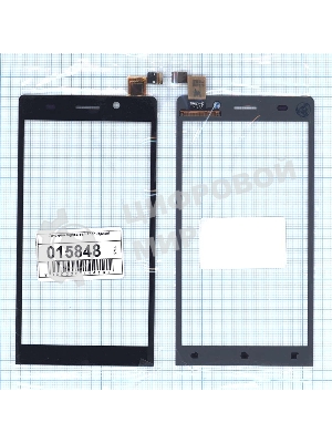 Сенсорное стекло (тачскрин) для Highscreen Thor, черное