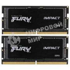 Оперативная память Kingston Fury Impact, DDR5, 64GB (2x32GB), 4800MHz, CL38, SO-DIMM