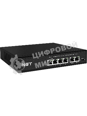 Passive PoE коммутатор Fast Ethernet на 6 портов. Порты: 4 х FE (10/100 Base-T, 52V 4,5(+) 7,8(–)) совместимы с PoE (IEEE 802.3af/at), 2 x FE (10/100 Base-T) Uplink. Совместим со стандартами PoE IEEE 802.3af/at. Мощность PoE на порт - до 30W. Поддержка режима CCTV: Увеличение расстояния передачи данных и питания до 250м. Встроенная грозозащита 3кВ. Питание: AC100-240V (80W) Встроенный БП. Размеры (ШхВхГ): 168x32x93мм. Рабочая температура: 0...+50 гр. С