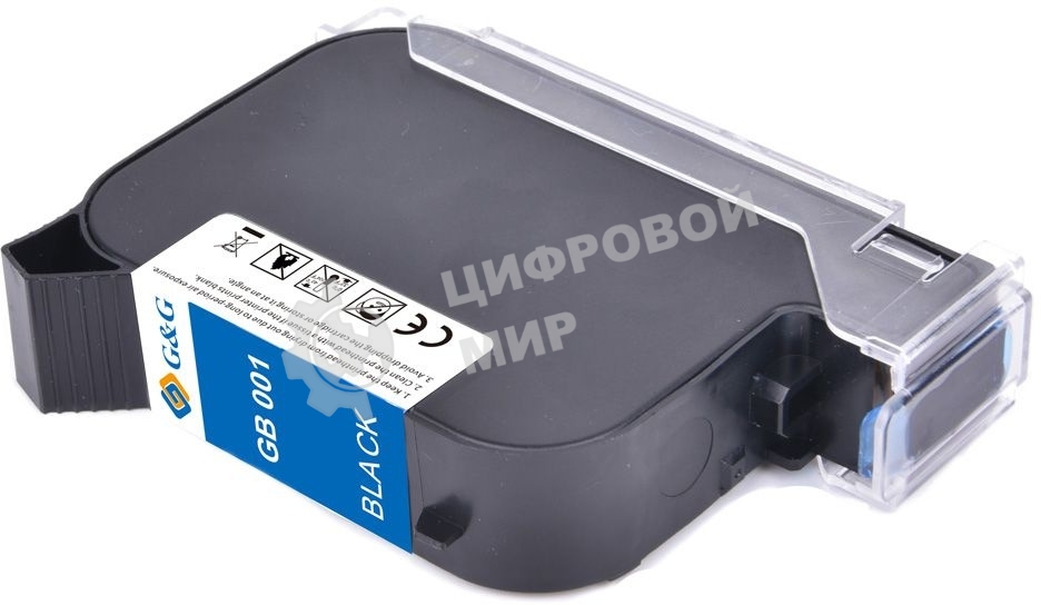 Картридж струйный G&G Gb-001BK черный сольвентный (42 мл) для G&G GG-HH1001B