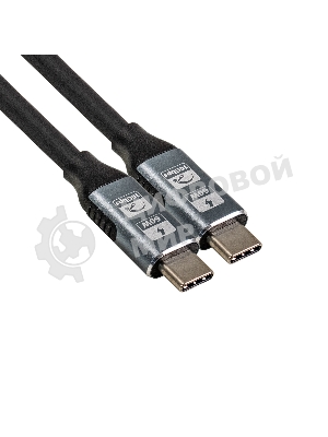 Кабель для зарядки ExeGate EX-CCP-USB3.2-CMCM-1.0 (USB 3.2 Gen2x1 Type-Cm/Cm, 10Gbit/s, 8K60Hz, 5A, 60W, PD3.1, 1м)