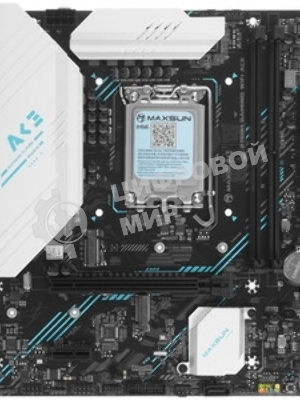 Материнская плата MAXSUN B760M GAMING WIFI ACE, LGA1700, Intel B760, 2xDDR5, 3xSATA, 2xM.2, 1xPCIe 4.0 x16, HDMI, D-Sub, 1x2.5Gb LAN, 3x3.5 мм, 7.1, microATX