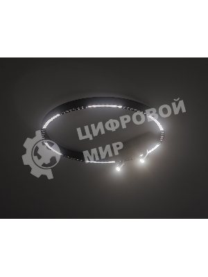 Потолочный светодиодный светильник Ambrella light FL5808/1+2 BK черный 40W 3000K/4200K/6400K D600*95 (без ПДУ)