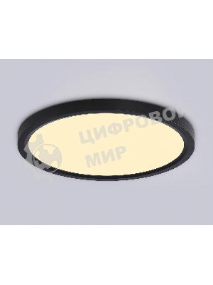 Светильник светодиодный ультратонкий Ambrella light FZ1906 BK черный IP54 26W 3000K-6500K CCT-переключатель D370*25 (Без ПДУ)