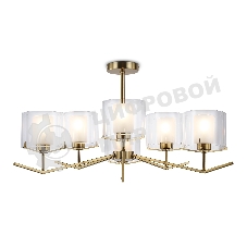 Люстра Ambrella light LH57008/6 BS/FR латунь/белый матовый E14/6 max 40W D850*420
