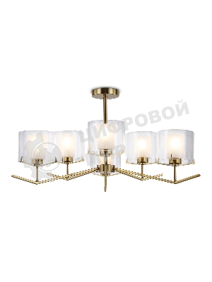 Люстра Ambrella light LH57008/6 BS/FR латунь/белый матовый E14/6 max 40W D850*420
