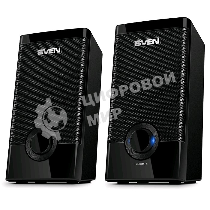 Колонки Sven 318 черный USB-порт ПК, ноутбука или адаптер 5V DC