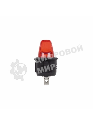 Выключатель клавишный Rexant круглый 12V 16А (3с) ON-OFF красный с подсветкой