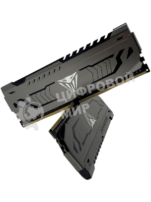 Оперативная память Patriot Viper Steel, DDR4, 16GB (2x8 GB), 3733 MHz, CL17, DIMM, радиатор, черный