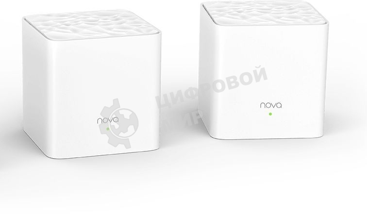 МаршрутизаторTenda nova MW3 (2 роутера) АС1200 Двухдиапазонная Wi-Fi Mesh система, 2 порта fast ethernet RJ45