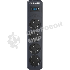 Сетевой фильтр Pilot sG-Max 5 outlets (GP), 15А/3.3 kVt, automatic circuit-breaker, 1.8 m, gfaphite
