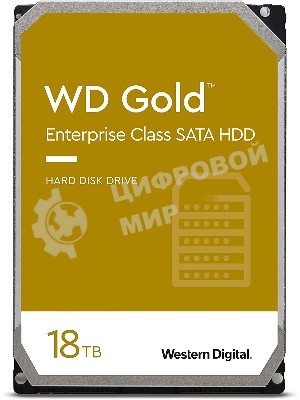 Жесткий диск Western Digital SATA 18Tb 7200RPM 6Gb/S 512MB GOLD WD181KRYZ