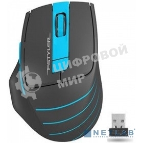 Мышь беспроводная A4Tech Fstyler FG30 серый/синий, 2000 dpi, радиоканал, USB, кнопки - 5