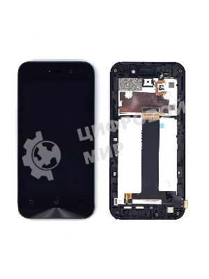 Дисплей для Asus ZenFone Go ZB450KL, черный с рамкой