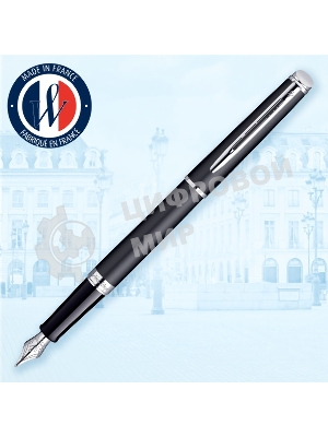 Ручка перьевая Waterman Hemisphere (CWS0920810) Matte Black CT F сталь нержавеющая, подарочная коробка