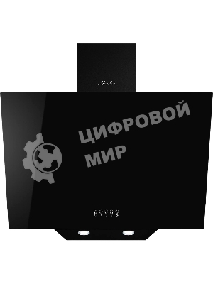 Настенная наклонная вытяжка Monsher ASTRA 60 Noir, ширина 60 см, отвод/рециркуляция, 1100 м3/час, механическое кнопочное управление, 3 скорости, светодиодное освещение 2*1 Вт, металлические жироулавливающие фильтры, угольный фильтр KM 101 (опция), : черный ПРОМО