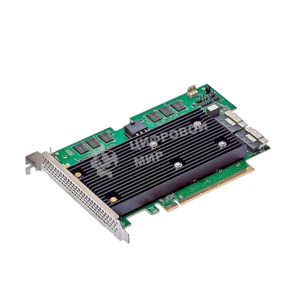 RAID-контроллер Broadcom 9670W-16i SGL (05-50113-00003/03-50113-00002), PCIe 4.0 x16, Full Height, 24G SAS/SATA/NVMe, RAID 0,1,5,6,10,50,60, 16port(2x8 SFF-8654), 8GB Cache, SAS4116W ROC, RTL