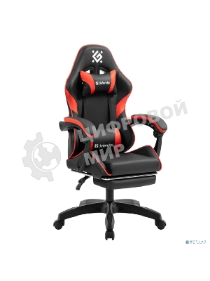 Кресло игровое Defender Serenity черный/красн,класс 2, PU,подножка