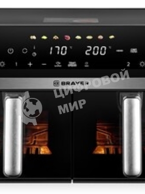 Аэрогриль BRAYER BR2050 черный, 2200 Вт, 10 л, сенсор, 8 программ