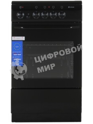 Плита электрическая De Luxe 506004.04ЭС 031 черный, конфорок 4 шт, духовка 60 л, 50 см x 87 см x 60 см