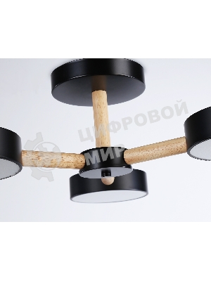 Светильник Ambrella light FL4823/3 BK черный 3000K-6400K 40W D580*160 (ПДУ ИК)