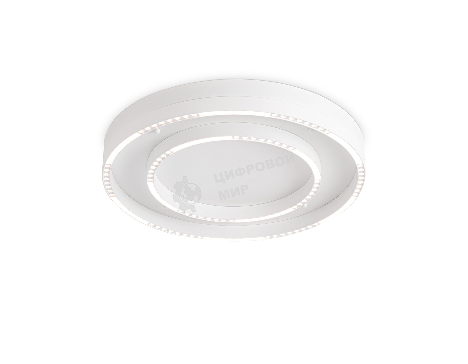 Потолочный светодиодный светильник Ambrella light FL5821 WH белый 55W 3000K/4200K/6400K D600*75 (без ПДУ)