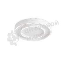 Потолочный светодиодный светильник Ambrella light FL5821 WH белый 55W 3000K/4200K/6400K D600*75 (без ПДУ)